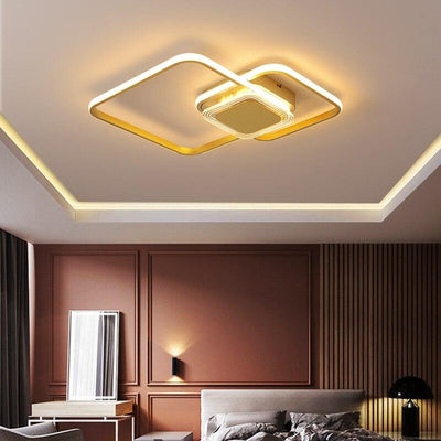 Square-crossed ceiling light fixtures