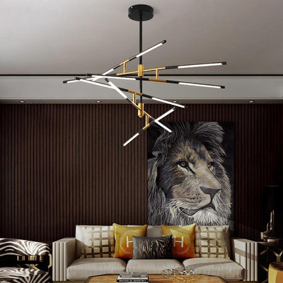 Gold finished Modern Led Chandelier for living room Fixture