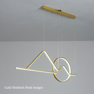 Gold Modern LED hanging Light for Living room fixtures