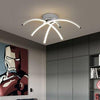 Modern home deco chrome plated led lustre ceiling lamp fixtures