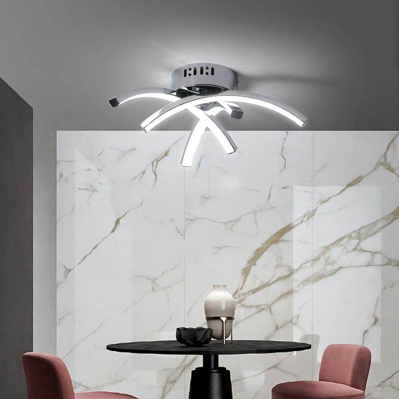 Modern home deco chrome plated led lustre ceiling lamp fixtures