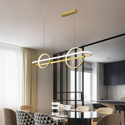 Gold LED Lustre Pendant Chandelier Lighting for Office Dining Living room Kitchen