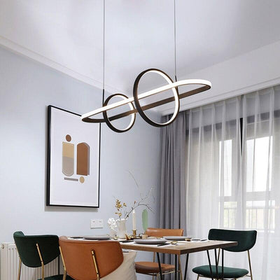 Rectangular Inner Circular Hanging Lamp Fixtures