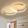 Crossed Circular Ceiling Light Fixtures