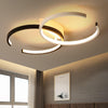 Crossed Circular Ceiling Light Fixtures