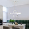 Chrome/Gold Plated Modern LED Simple Hanging Chandeliers Fixtures