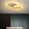 Inter-Circular Gold Chrome Ceiling Light Fixture