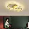 Inter-Circular Gold Chrome Ceiling Light Fixture