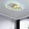 Inter-Circular Gold Chrome Ceiling Light Fixture