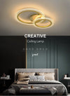 Inter-Circular Gold Chrome Ceiling Light Fixture