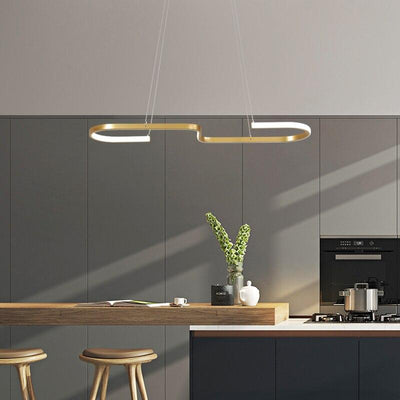 Gold/Black finished Modern LED Lustre Hanging cord Pendant Lamp