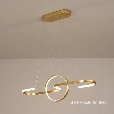 Gold/Black finished Modern LED Lustre Hanging cord Pendant Lamp