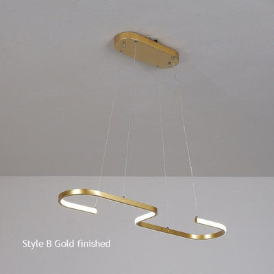 Gold/Black finished Modern LED Lustre Hanging cord Pendant Lamp