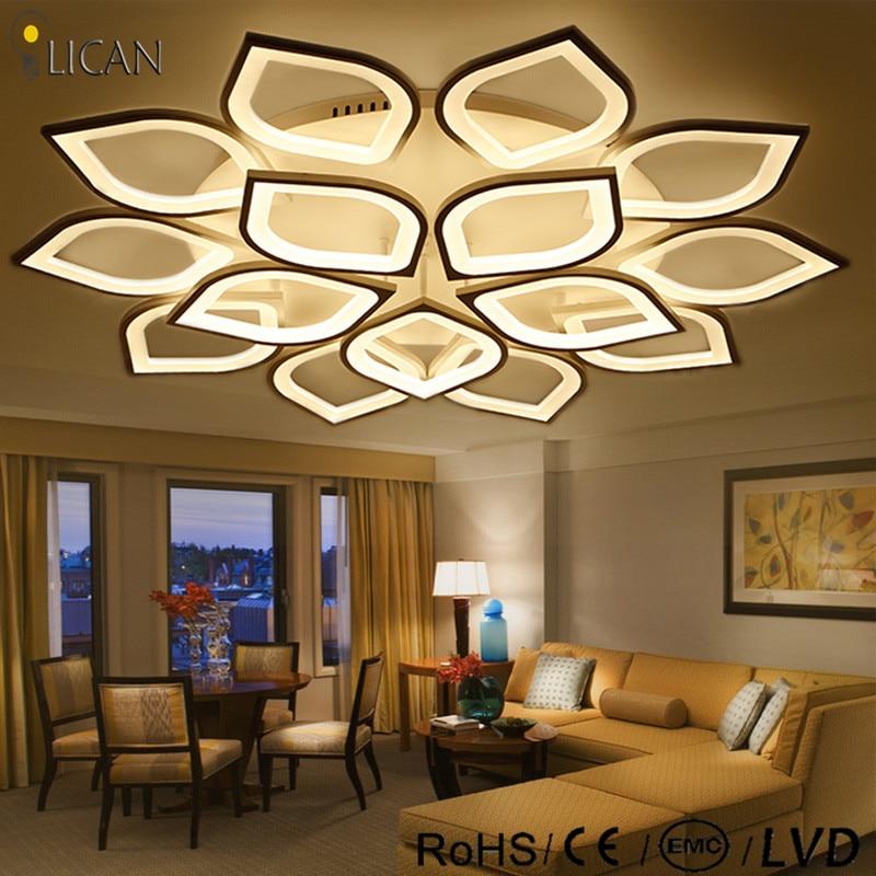 White LED Lotus Chandelier Lamp Fixtures