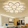 White LED Lotus Chandelier Lamp Fixtures