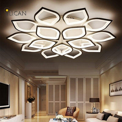 White LED Lotus Chandelier Lamp Fixtures