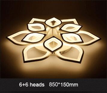 White LED Lotus Chandelier Lamp Fixtures