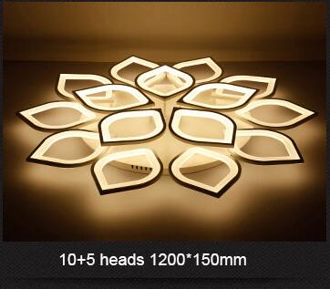 White LED Lotus Chandelier Lamp Fixtures