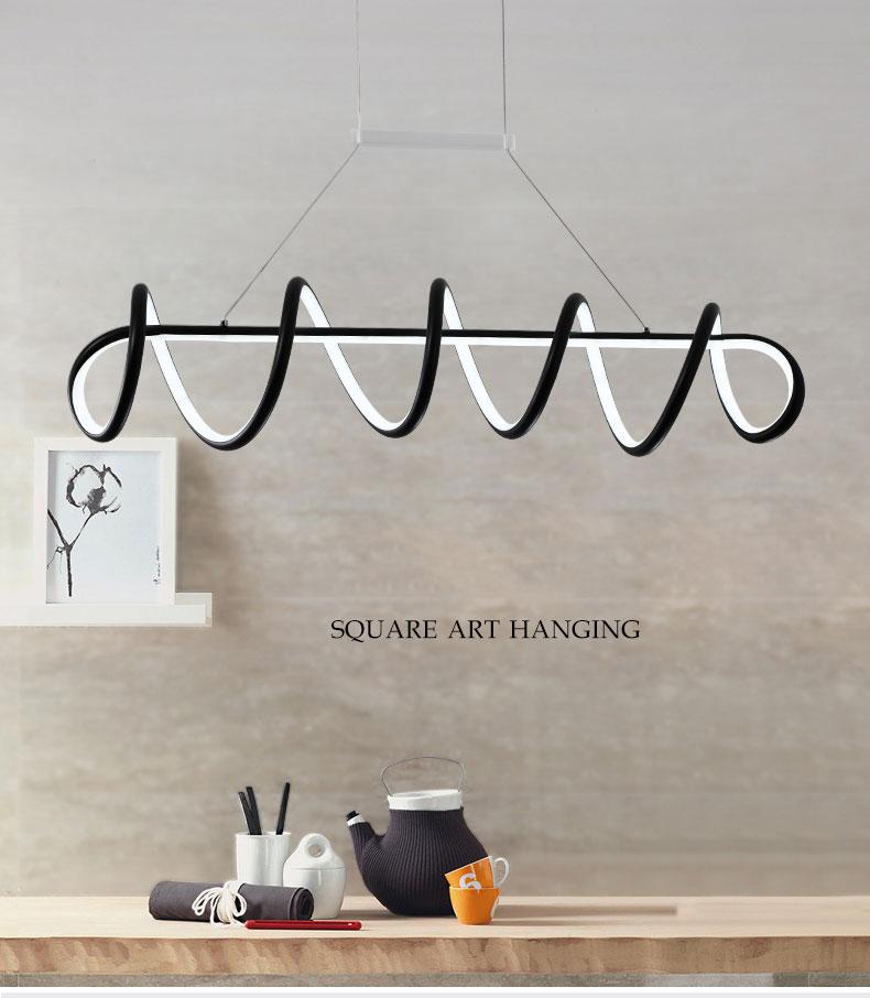 Black&White Modern LED Pendant Light For Living Room