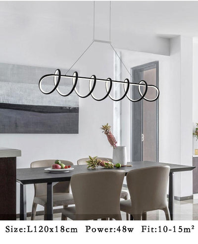 Black&White Modern LED Pendant Light For Living Room