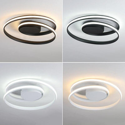 Black white round Circle Modern LED Ceiling Lamp