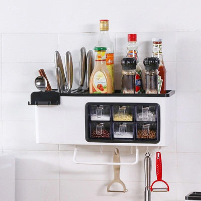 Wall Mounted Kitchen Storage Spice Seasoing Bottles Jars